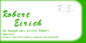 robert eirich business card